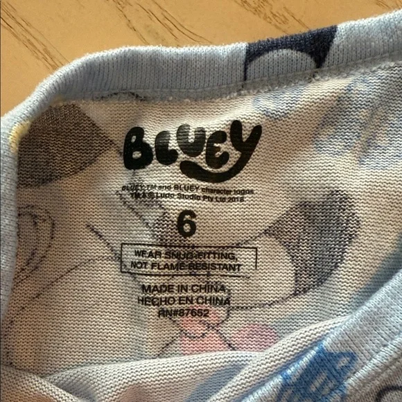 Blue Kids Pajama Set with Character Print 💜 - Picture 4 of 7